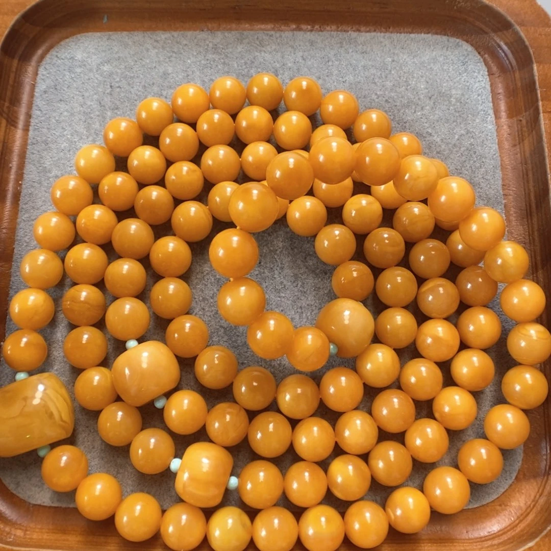 未镶嵌项链蜜蜡108