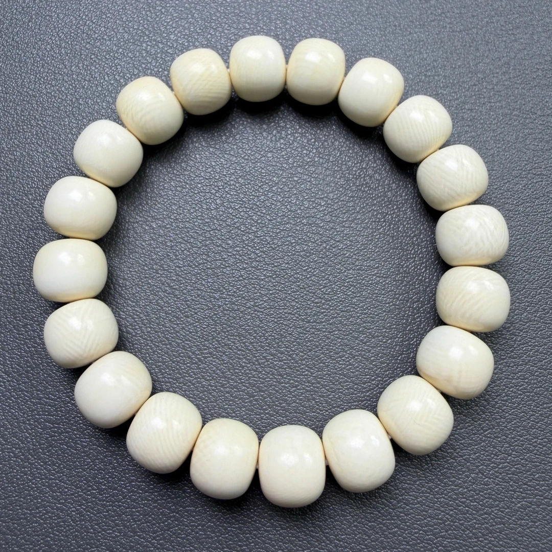 原生态猛犸象牙10x11mm精工老型手串