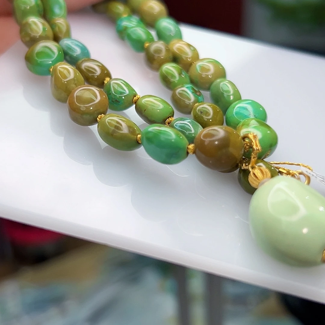 绿松石珠宝奇石18K金镶嵌