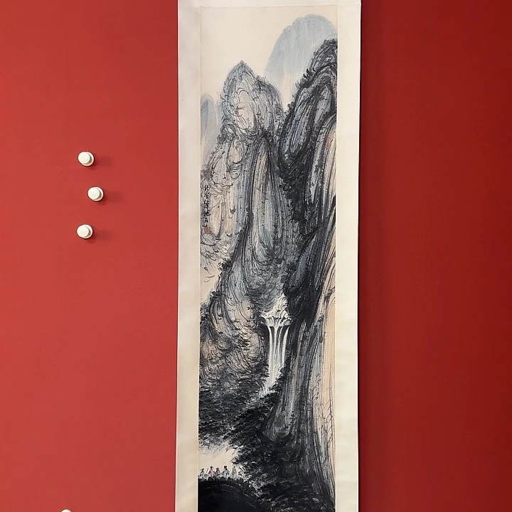 国画傅老师山水立轴