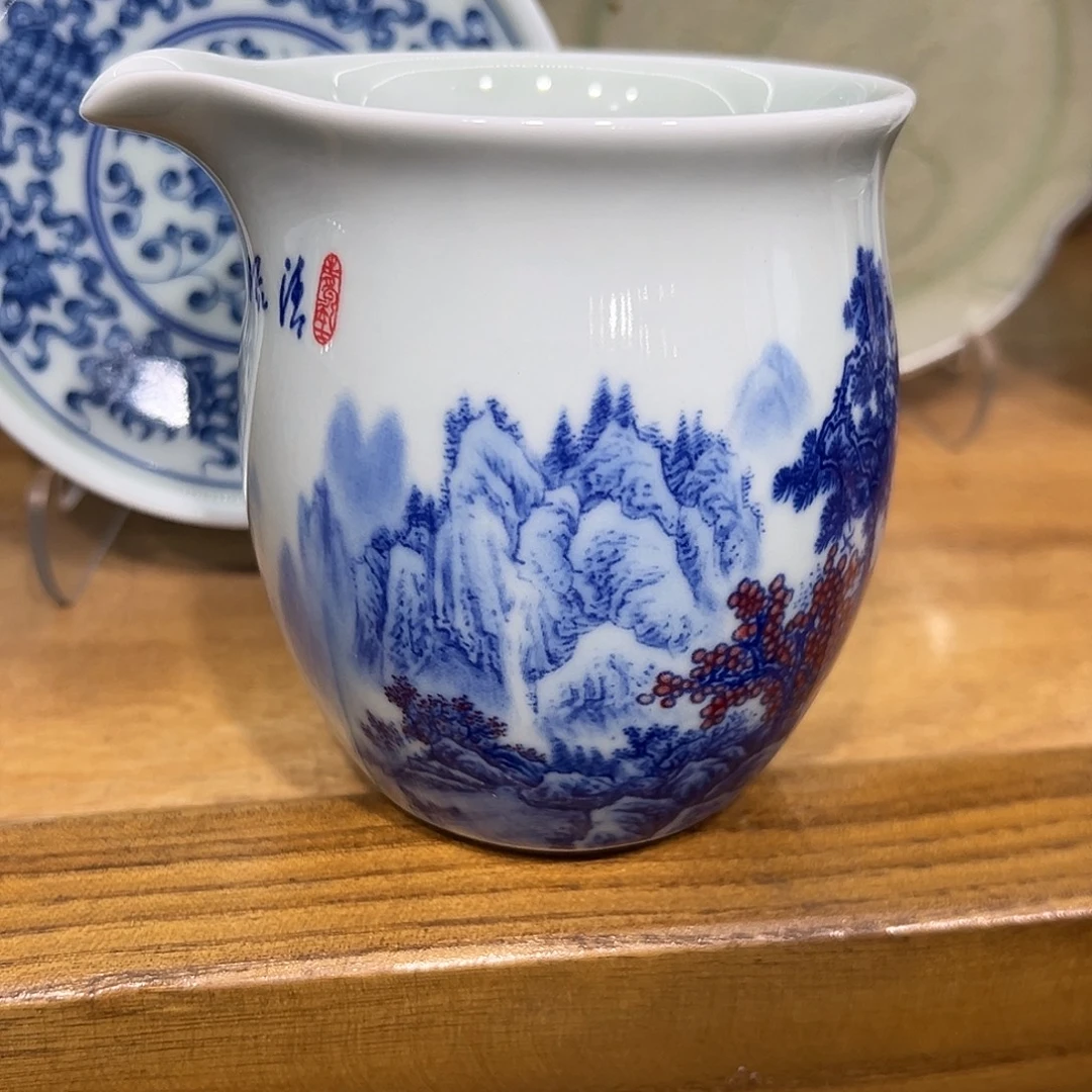 X***I青花清流圣经公道杯一个