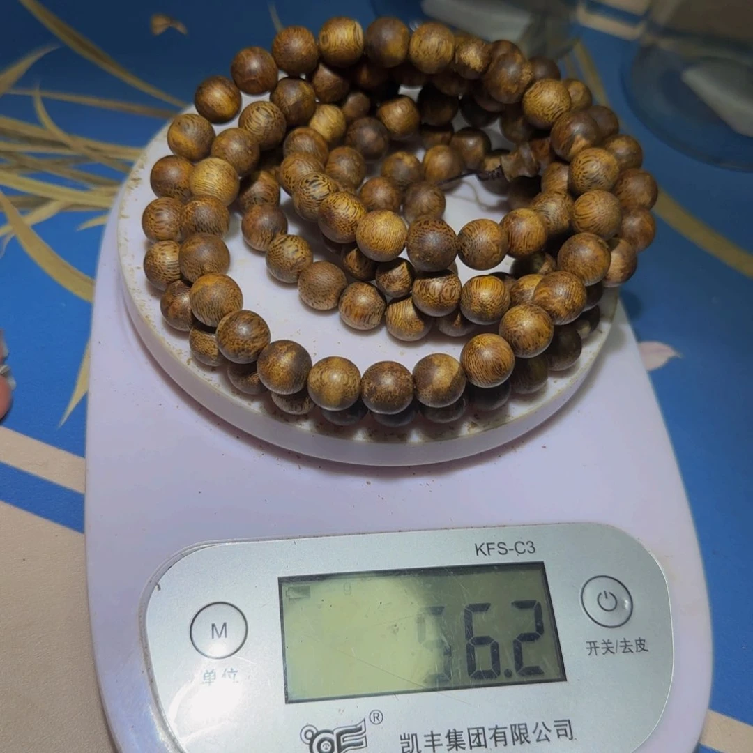 沉香手串鲁**流沉香奇楠母树手串56克