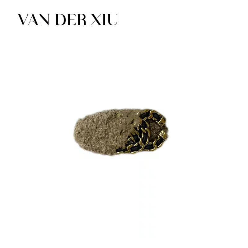 VANDERXIU小香羊羔毛高品发夹 时尚极简25003