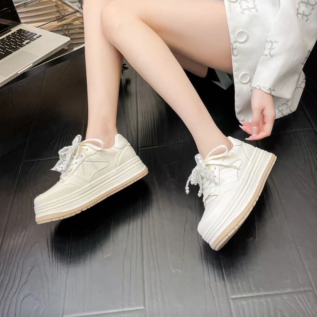 水中冰大码女鞋8307欧美风复古时尚百搭厚底3公分休闲网红滑板鞋