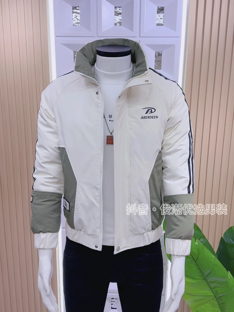 2025冬季爆款简约时尚男士轻奢棉服立领加厚韩版修身百搭保暖棉衣