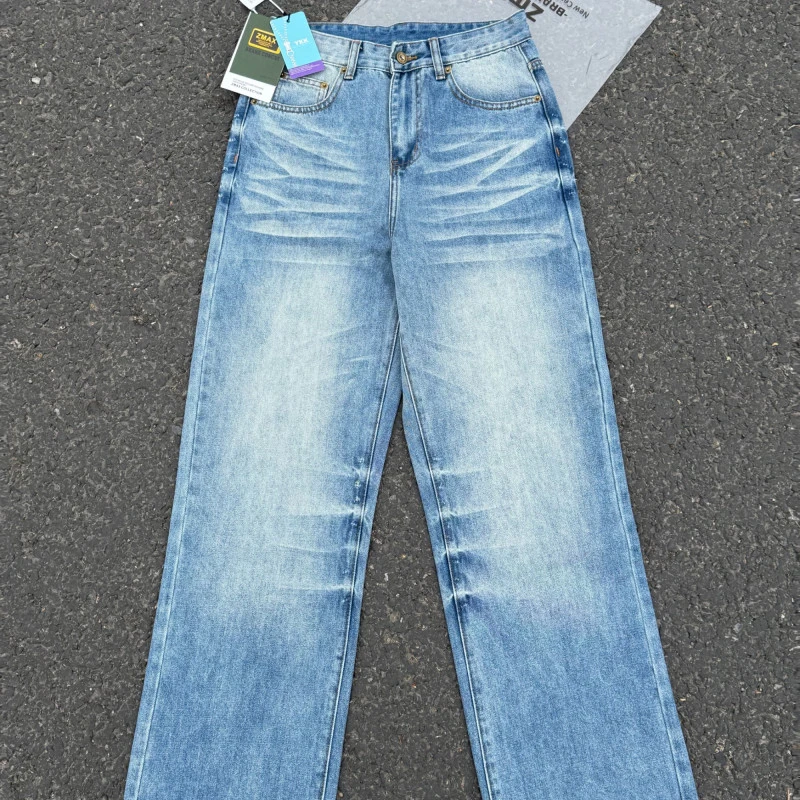 Zmax【双旦新品】2024秋冬直筒版型cleanfit牛仔裤男潮流宽松百搭裤