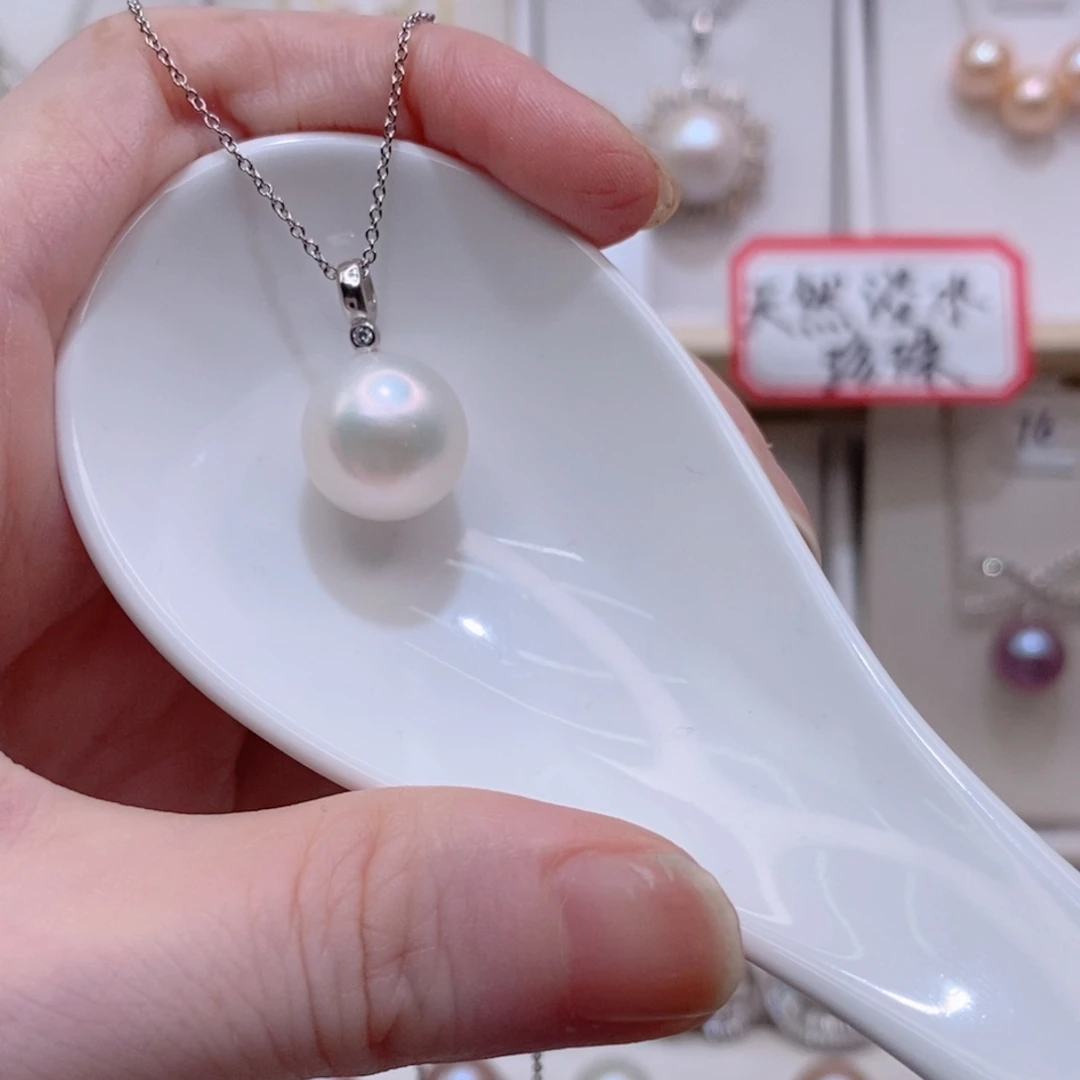 吊坠(赠链)银S925镶嵌淡水珍珠A