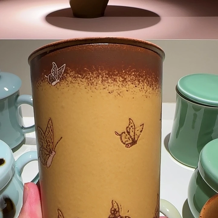 龙泉青瓷草木灰可乐杯