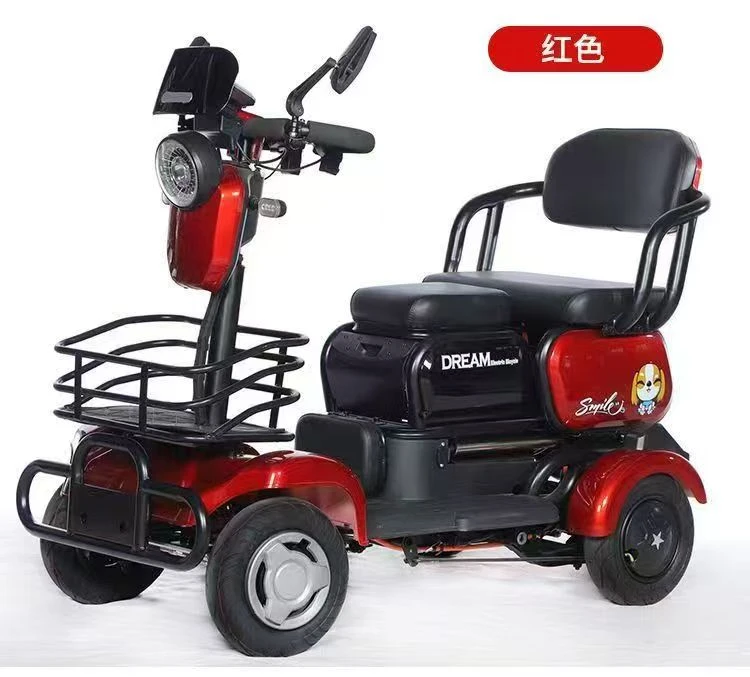 新款智能电动四轮车老年代步车带电子刹车接送孩子女士电瓶车