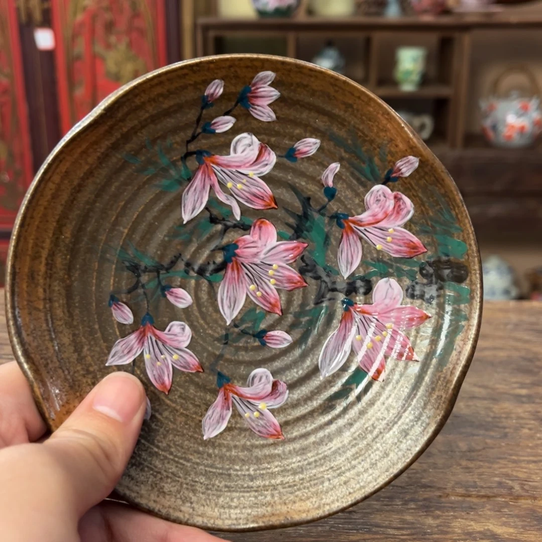 柴烧手工手绘陶瓷