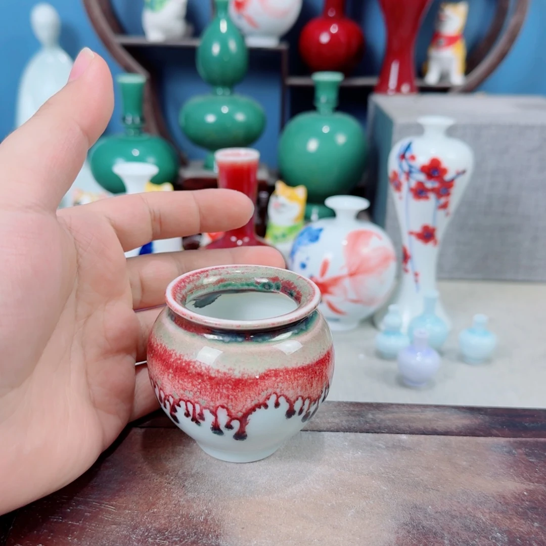 陶瓷手工小花器摆件