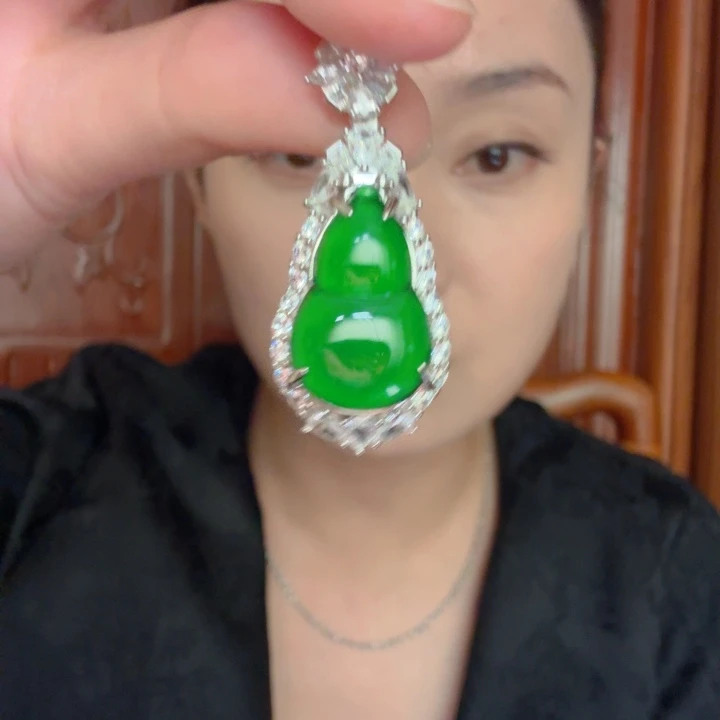 翡翠银S925镶嵌吊坠(不含链)吊坠