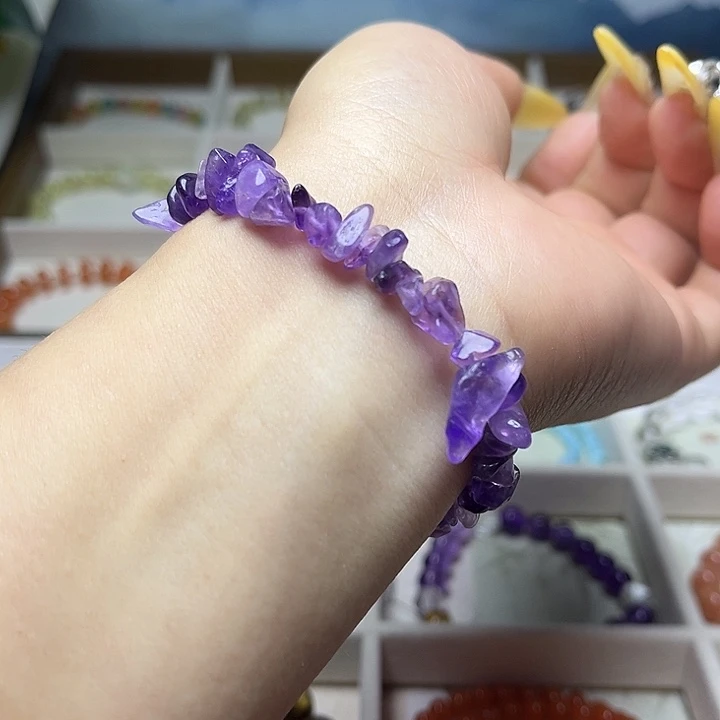 未镶嵌水晶手链紫水晶