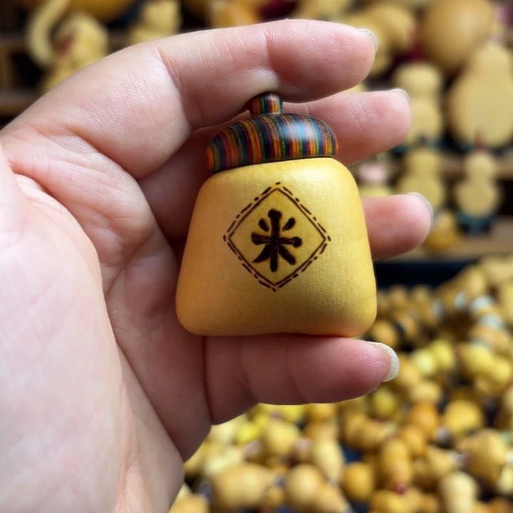 葫***娃木天然葫芦镶口米袋子