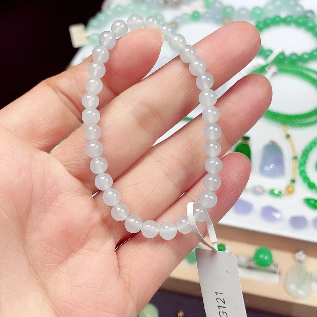 翡翠未镶嵌手链天然缅甸翡翠A货卡5.4