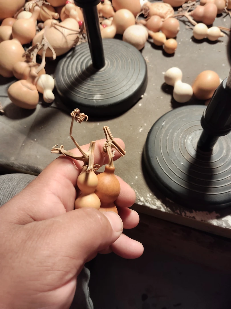 天然手捻文玩小葫芦带龙头福禄葫芦手把件