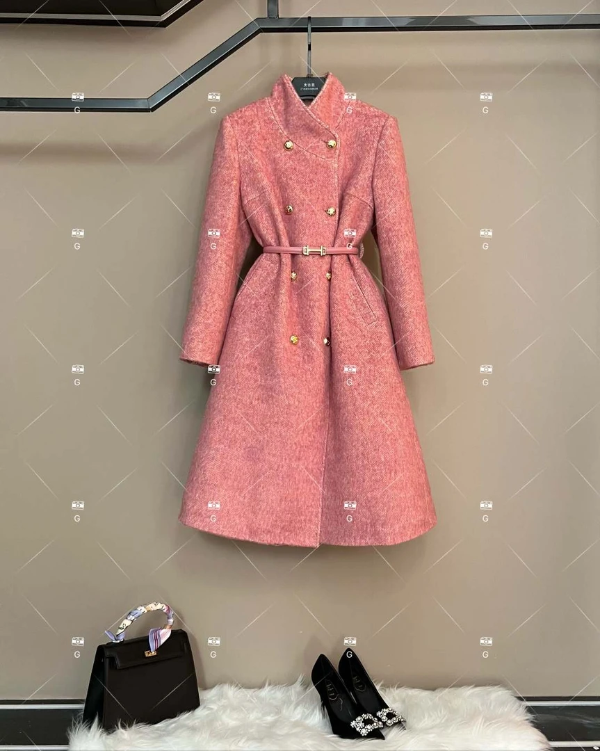 【娜娜】秋冬气质小香风设计师中长款羽绒服轻奢女 GS-57837