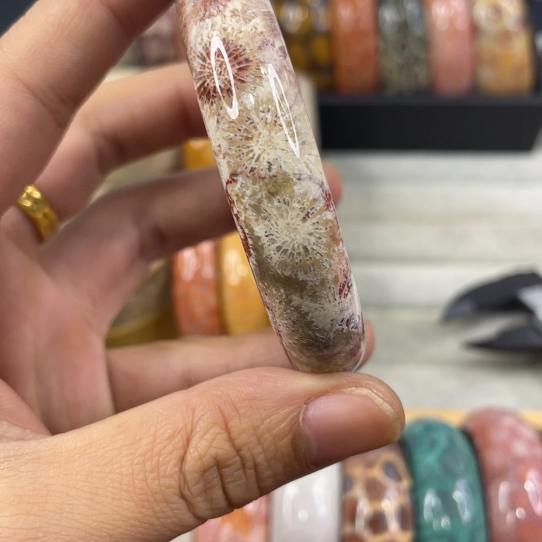 未镶嵌手镯硅化玉