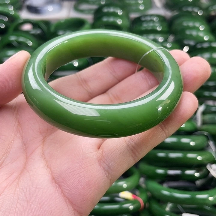 未镶嵌手镯和田玉（碧玉）健**祥