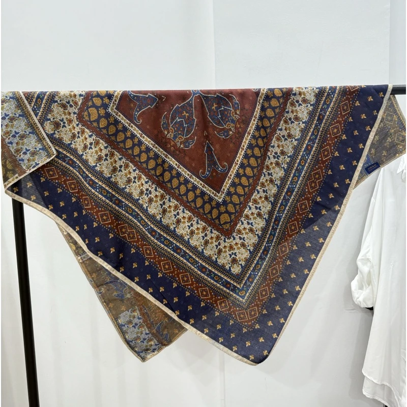 P12 【叙蓝】磨毛绒 双面异色85x85左右丝巾方巾