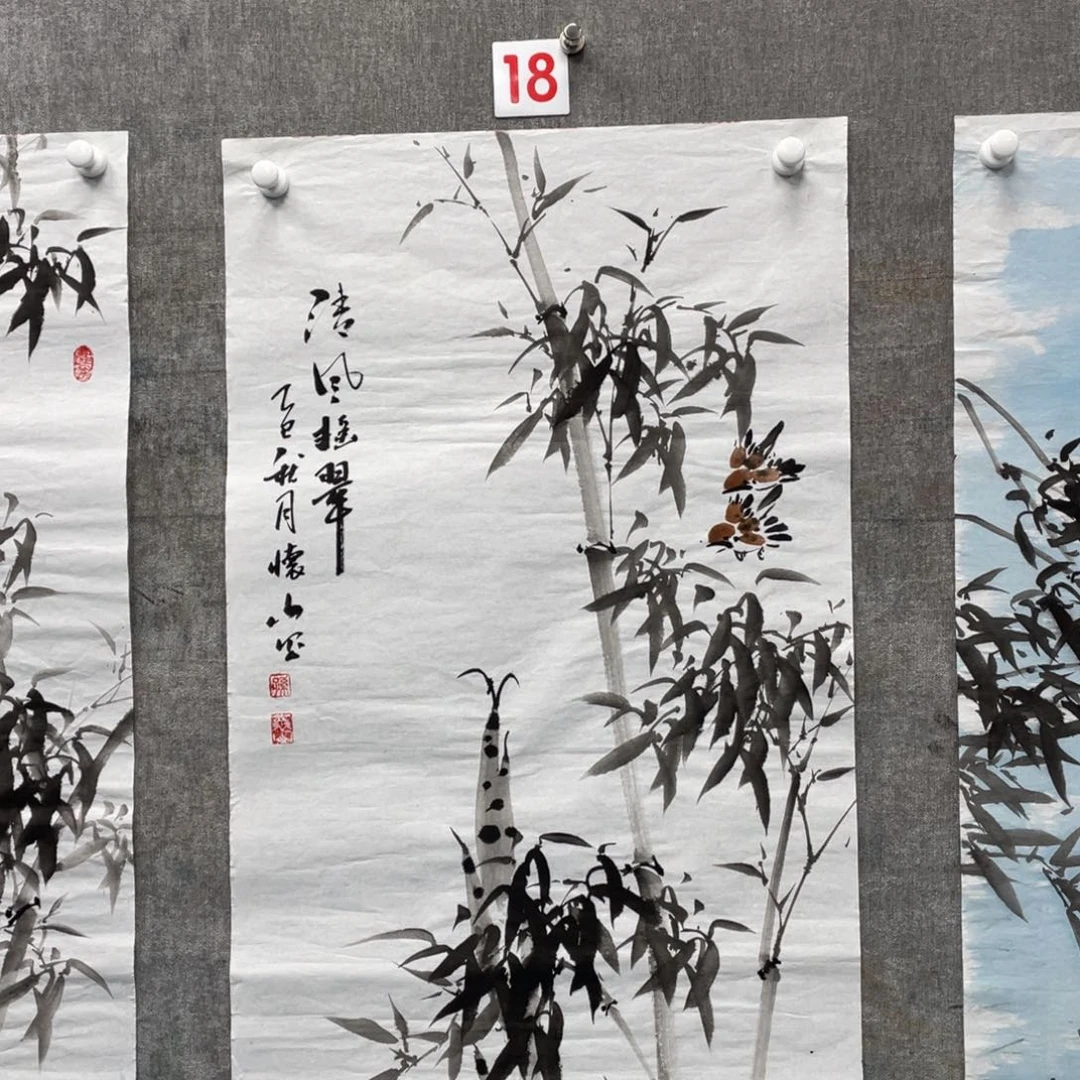 国画绘画作品孙怀山画芯100*50