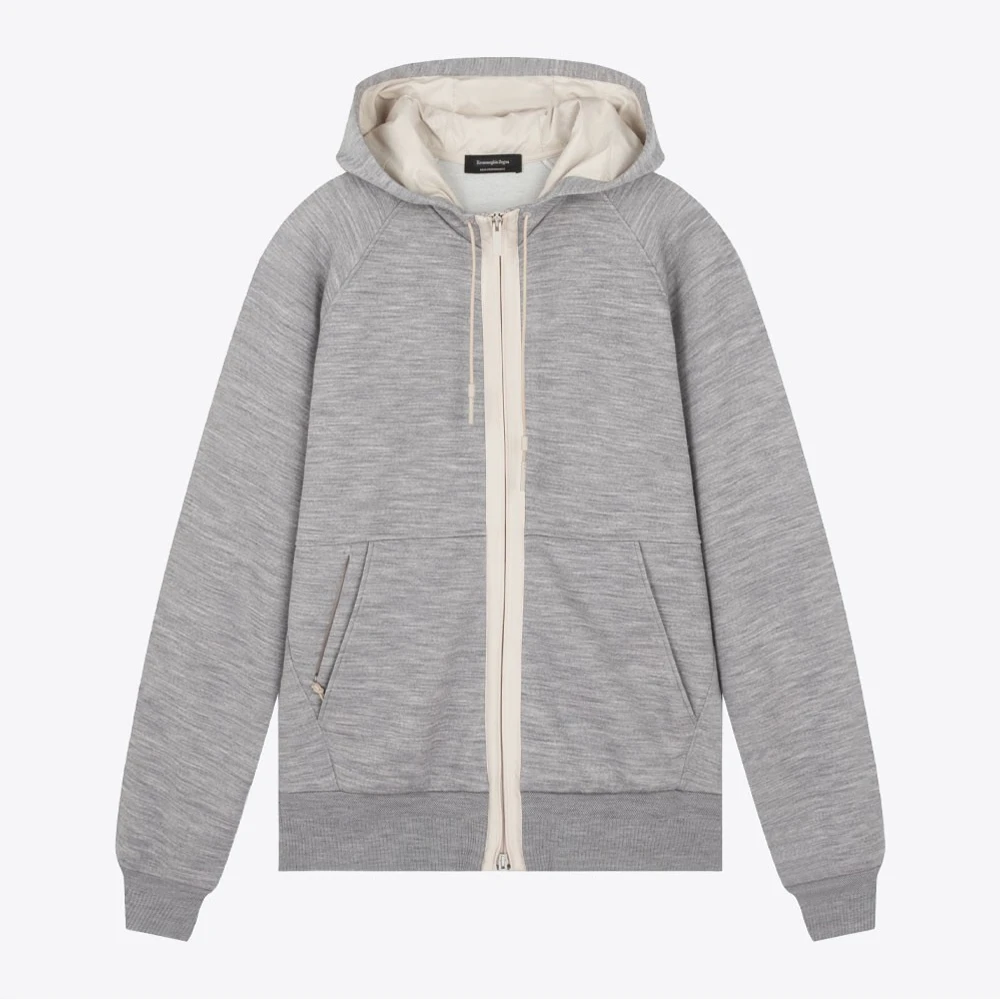 ERMENEGILDO ZEGNA EZ杰尼亚羊毛男连帽衫卫衣UW564-815-K97