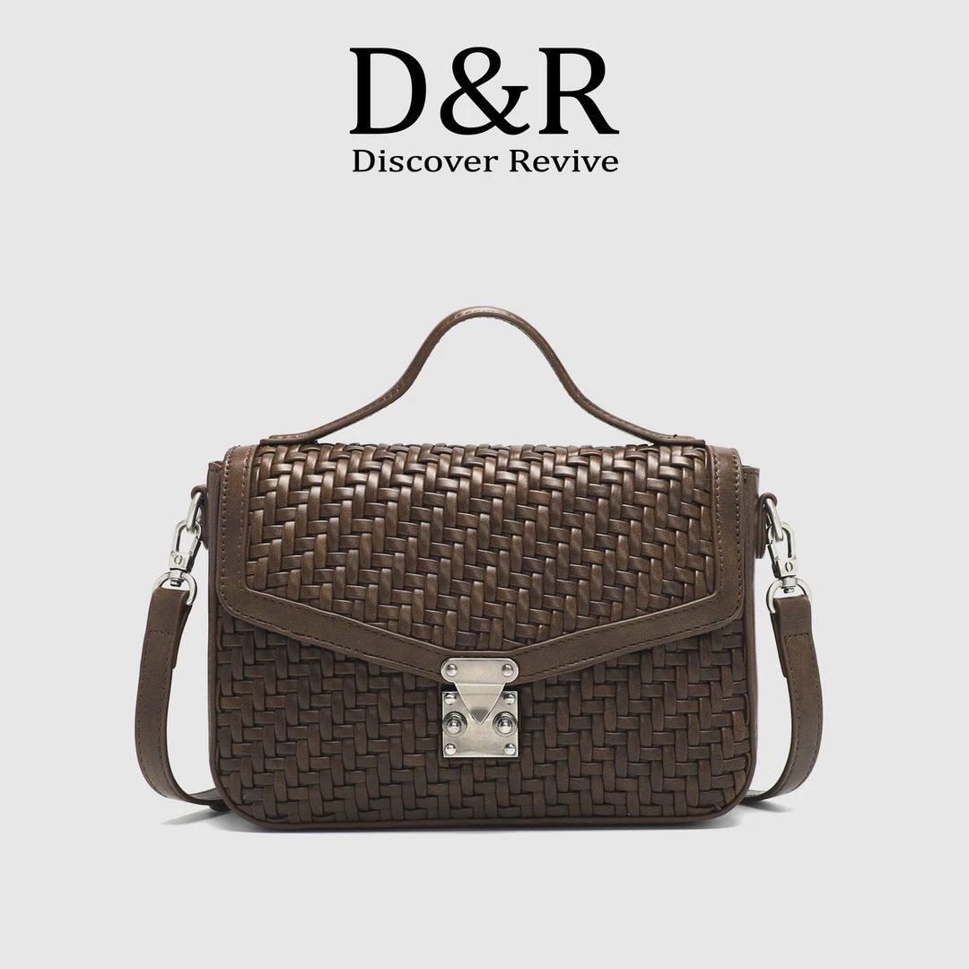 Discover  Revive春夏新款高级百搭老钱风手工编织手提包（E532）