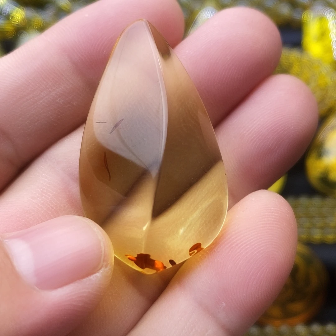 琥珀（花珀）未镶嵌吊坠(不含链)