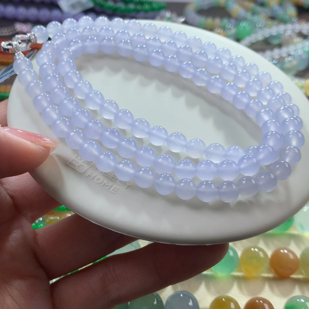 翡翠手链未镶嵌冰紫项链卡6.3