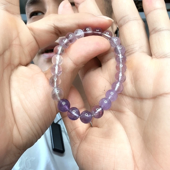 水晶手串未镶嵌紫水晶