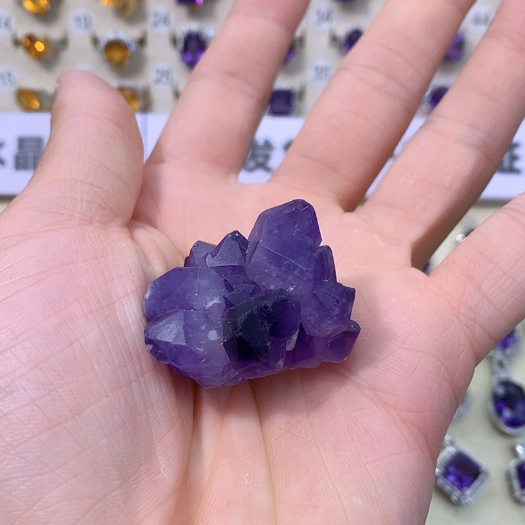 紫晶珠宝半成品未镶嵌