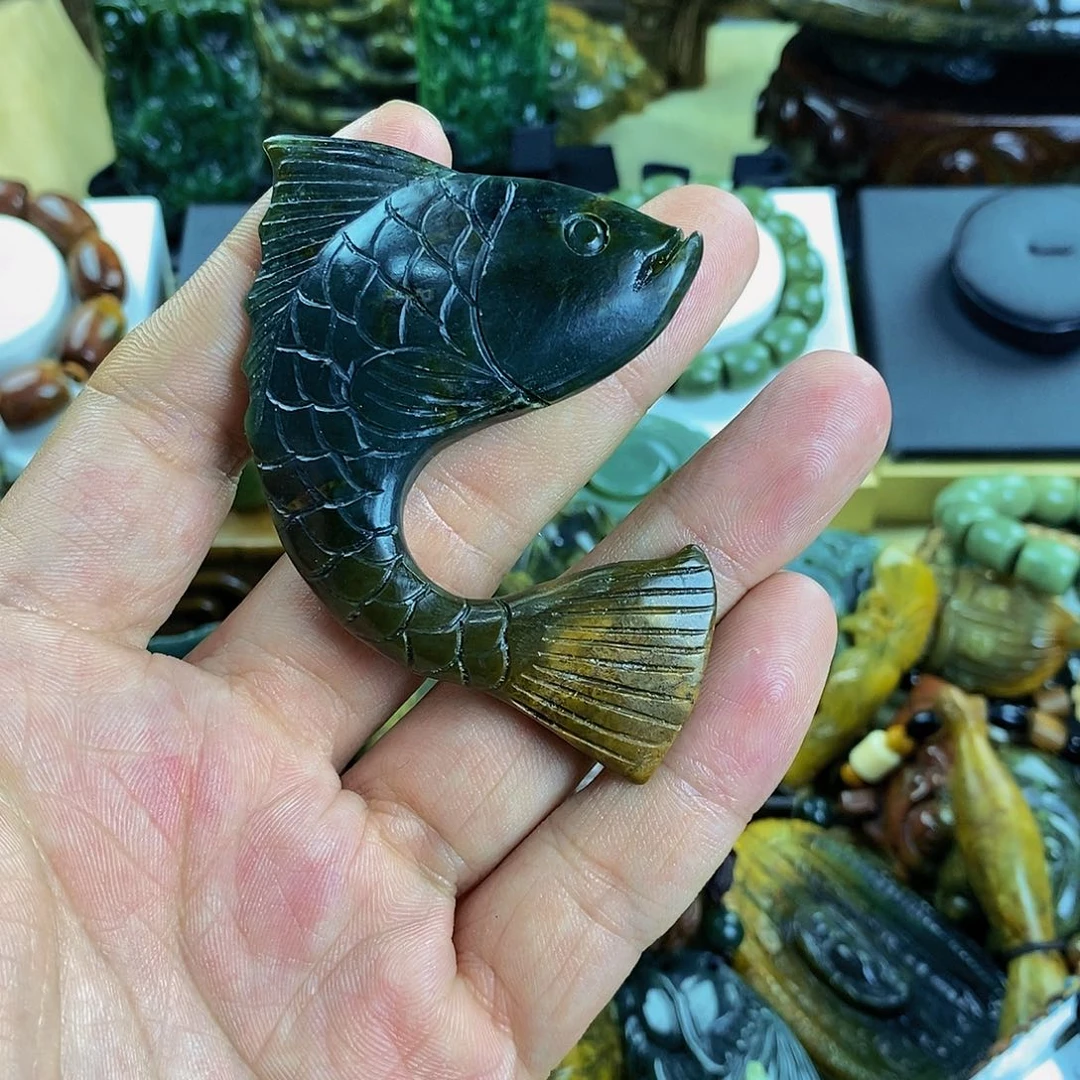 岫岩河磨玉（透闪石质玉）手把未镶嵌原**歌