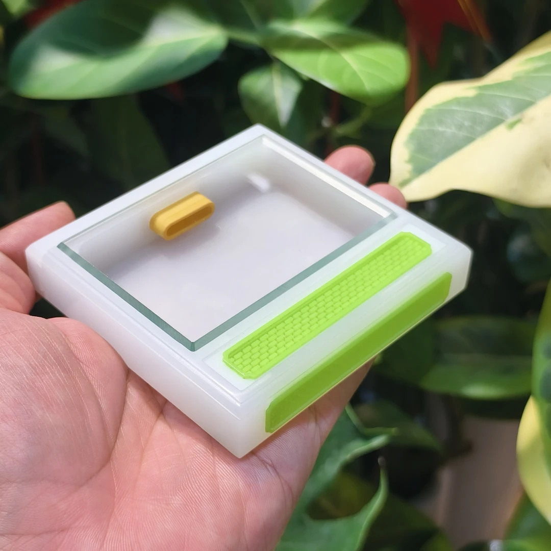 海派张叽叽朝天窗有机整挖拼色大方玻璃面板黄蛉盒鸣虫盒虫具虫盒