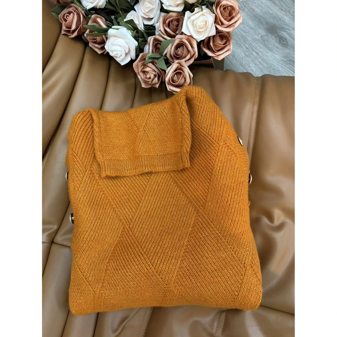 【玉姐家】秋冬新款菱格高领套头衫毛衣 新选f738