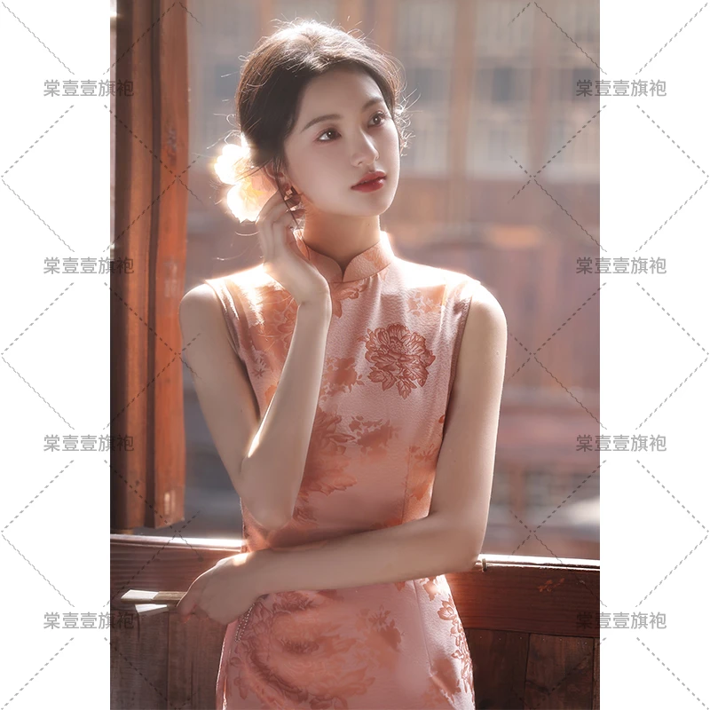 无袖旗袍新中式轻奢高级感复古老上海气质日常中国风连衣裙年轻款