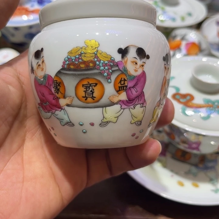 纯手绘精品盖碗杯