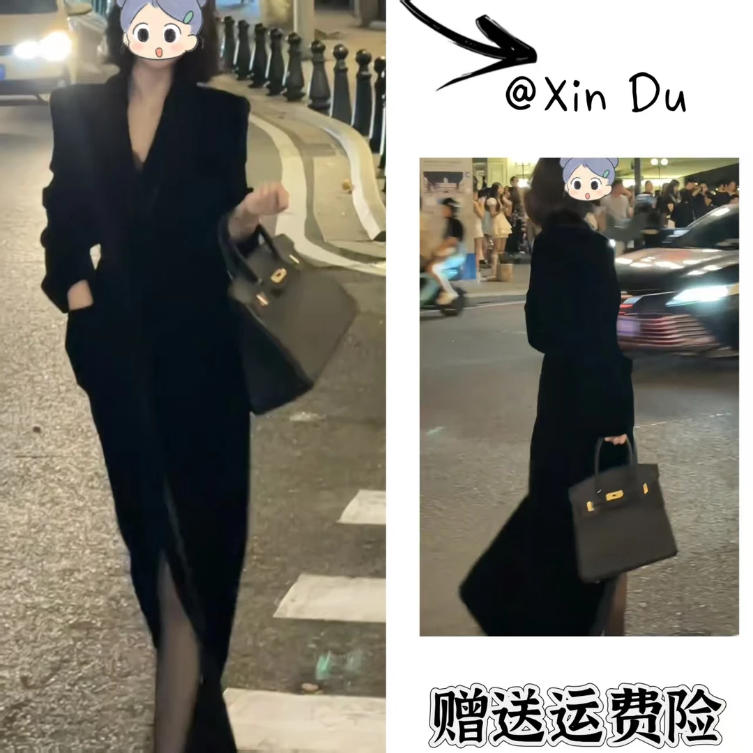 2025秋季新款时尚显瘦气质女士网红洋气风衣百搭款D22362