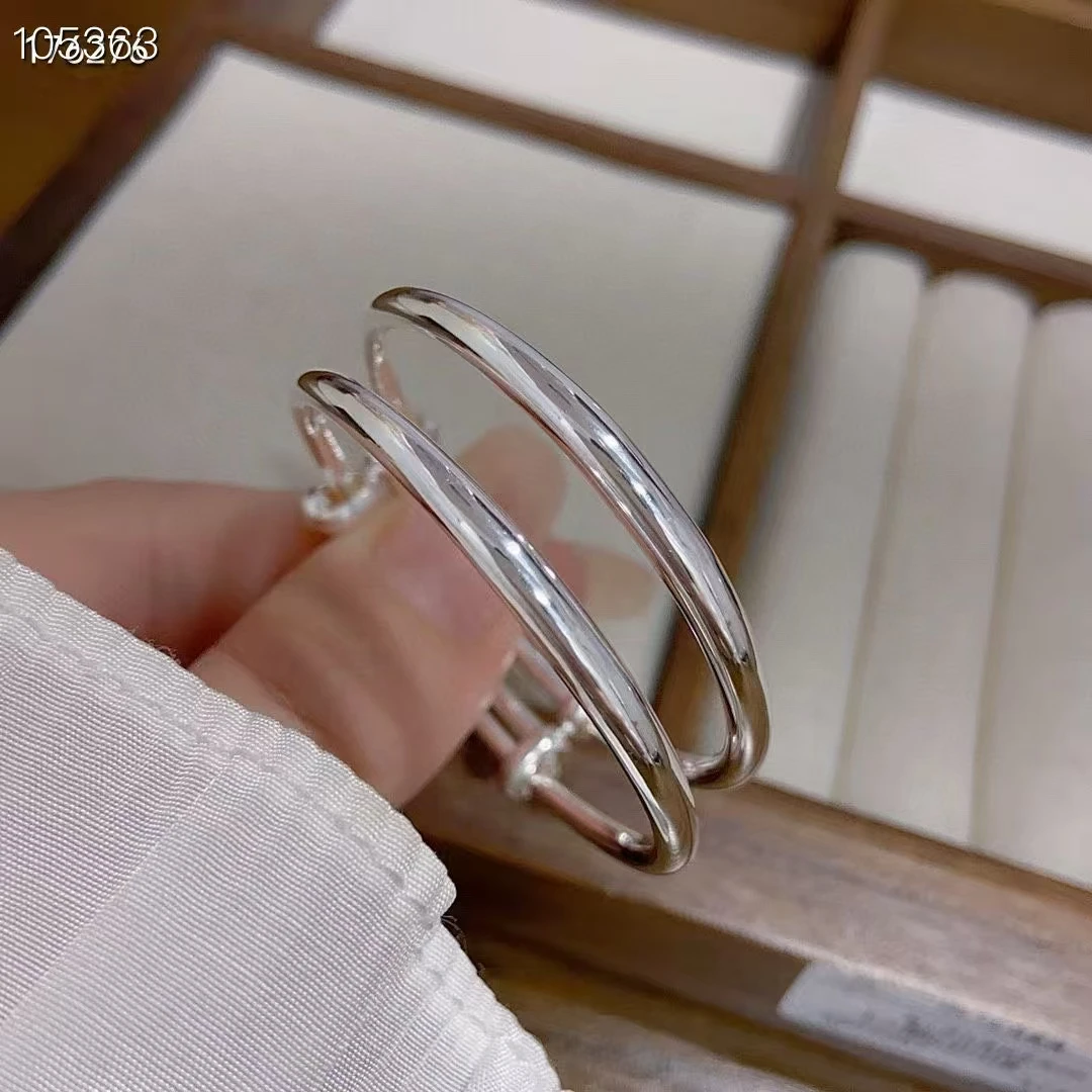 足银手镯 足银999.9童镯精工推拉圆棍光面宝宝镯