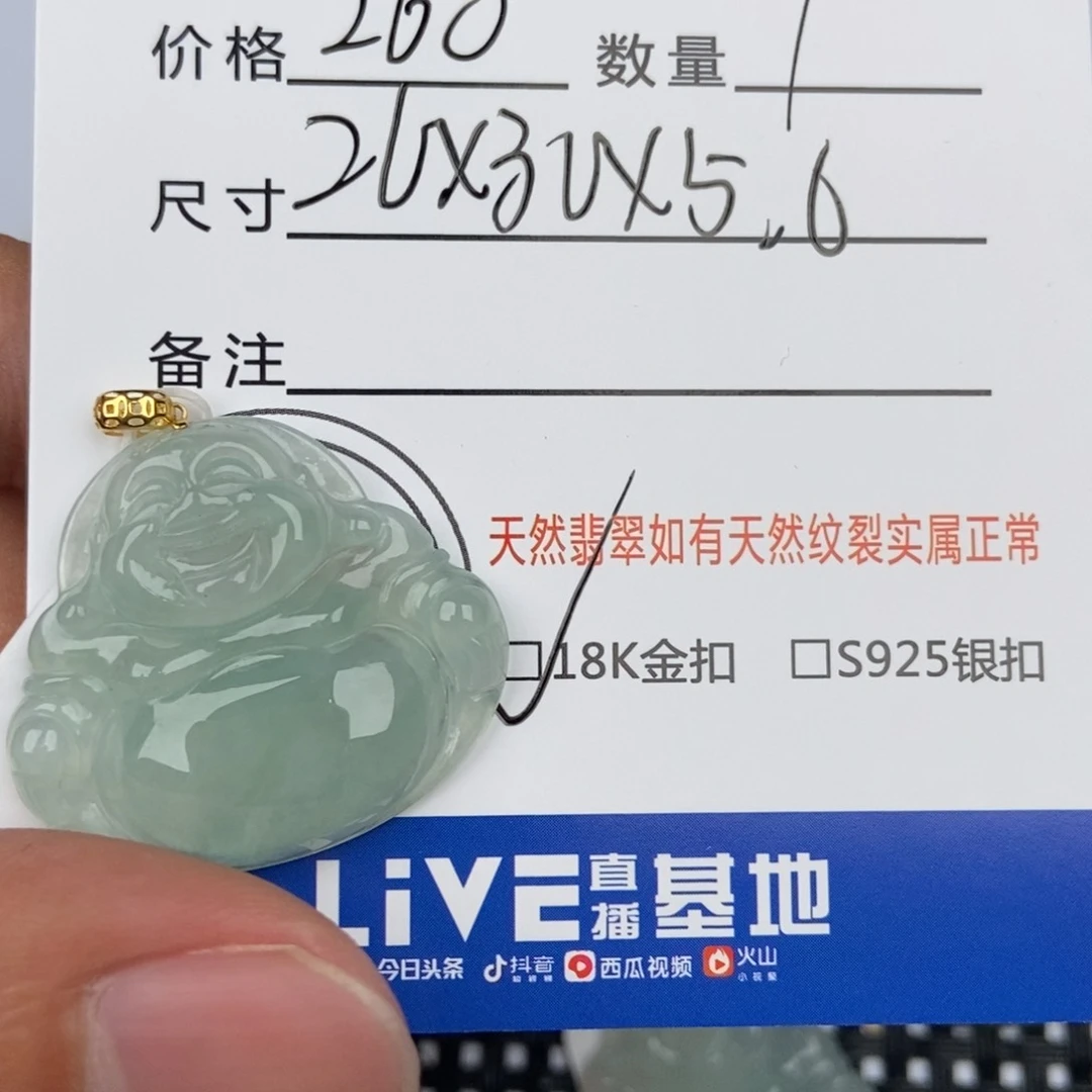 翡翠颈饰未镶嵌吊坠