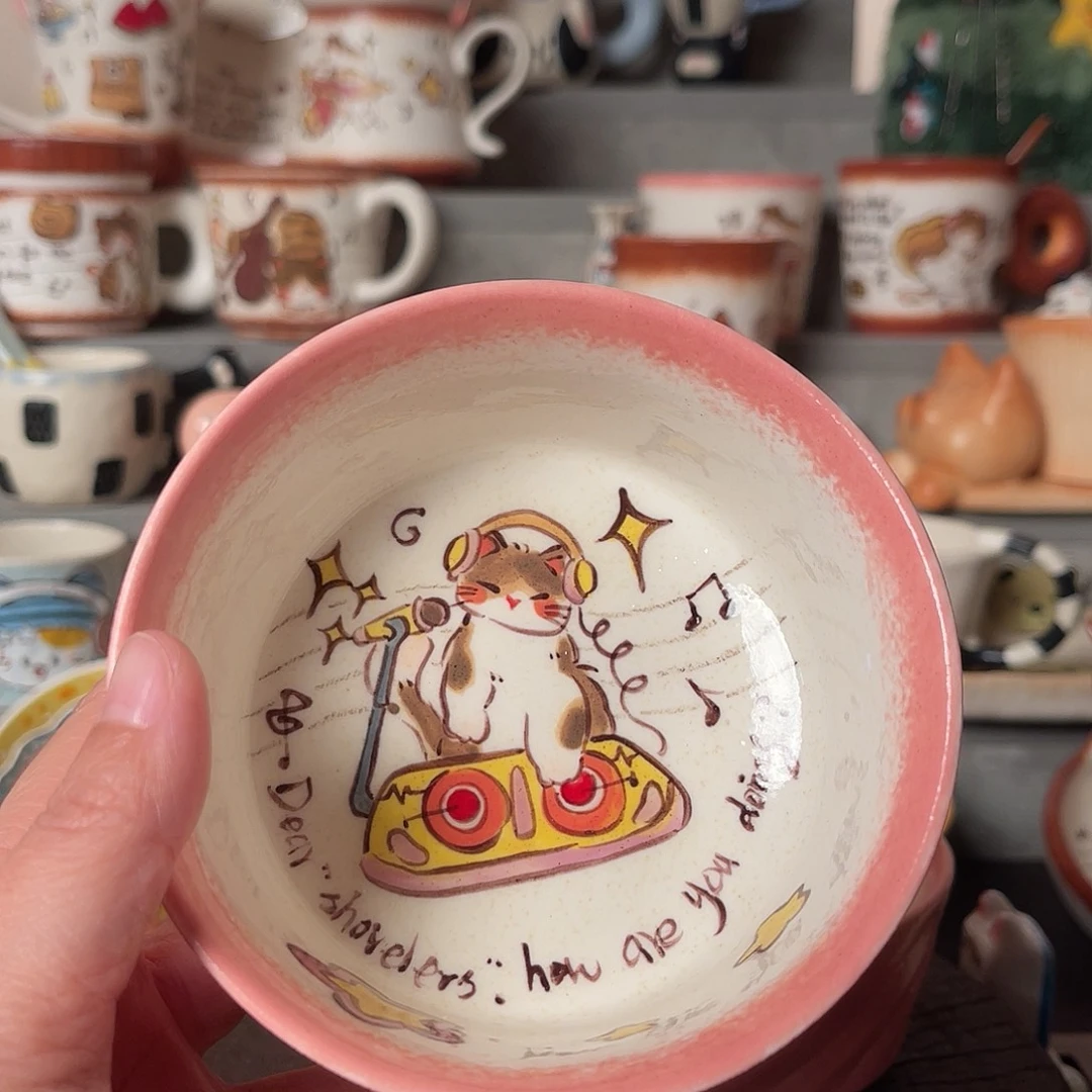 景德镇陶瓷可爱手绘杯