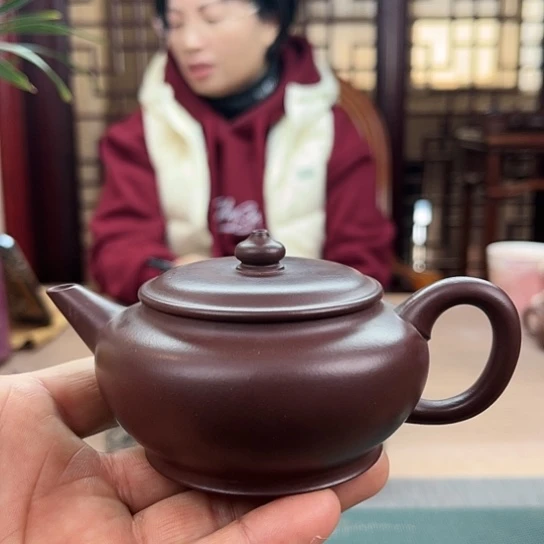 紫砂茶壶知**乐原矿紫砂泥不退不换