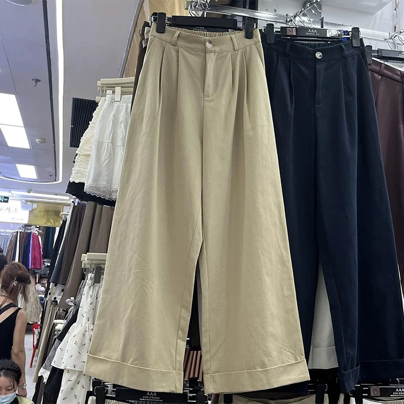 头头女装设计阔腿裤高腰显瘦直筒女#09107