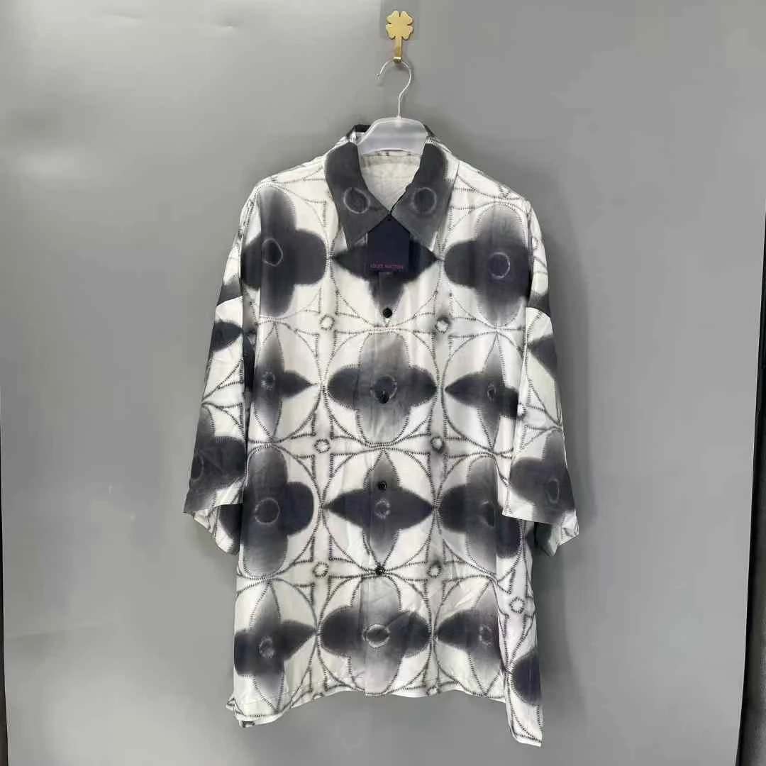 未使用 LouisVuitton/路易威登 男装奢潮/LV桑蚕丝三花短袖/XL