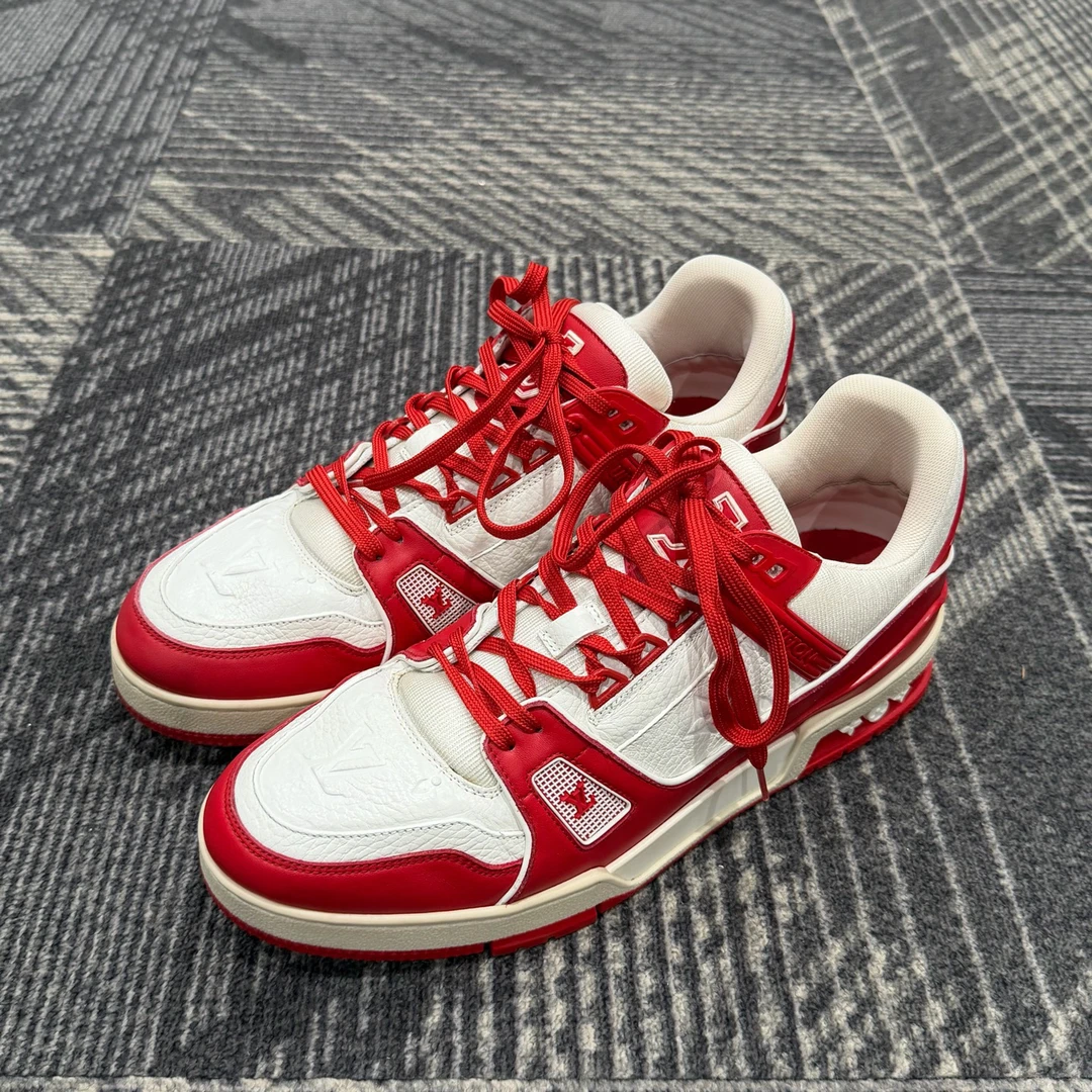 99新 LouisVuitton/路易威登 trainer慈善款白红 42码/1512
