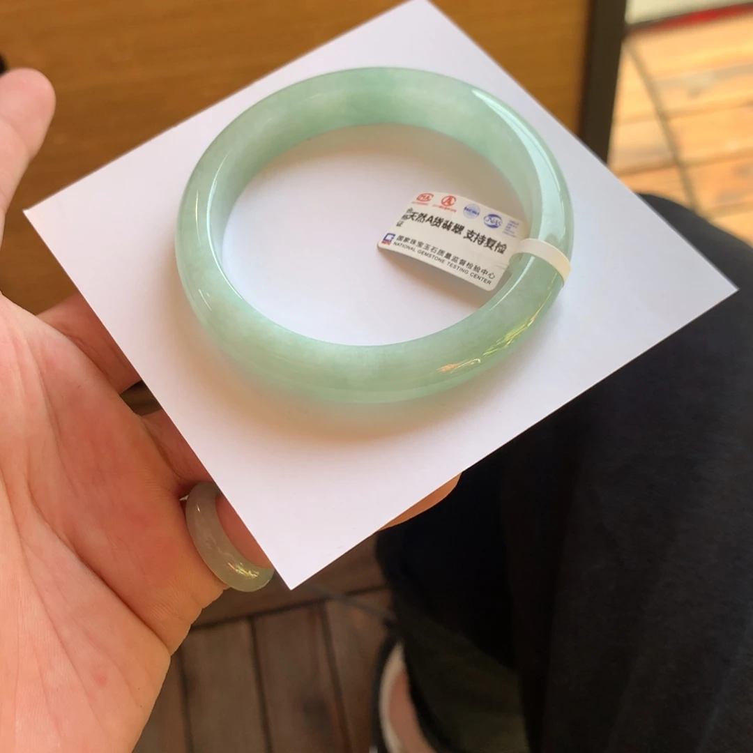 翡翠未镶嵌手镯67号57