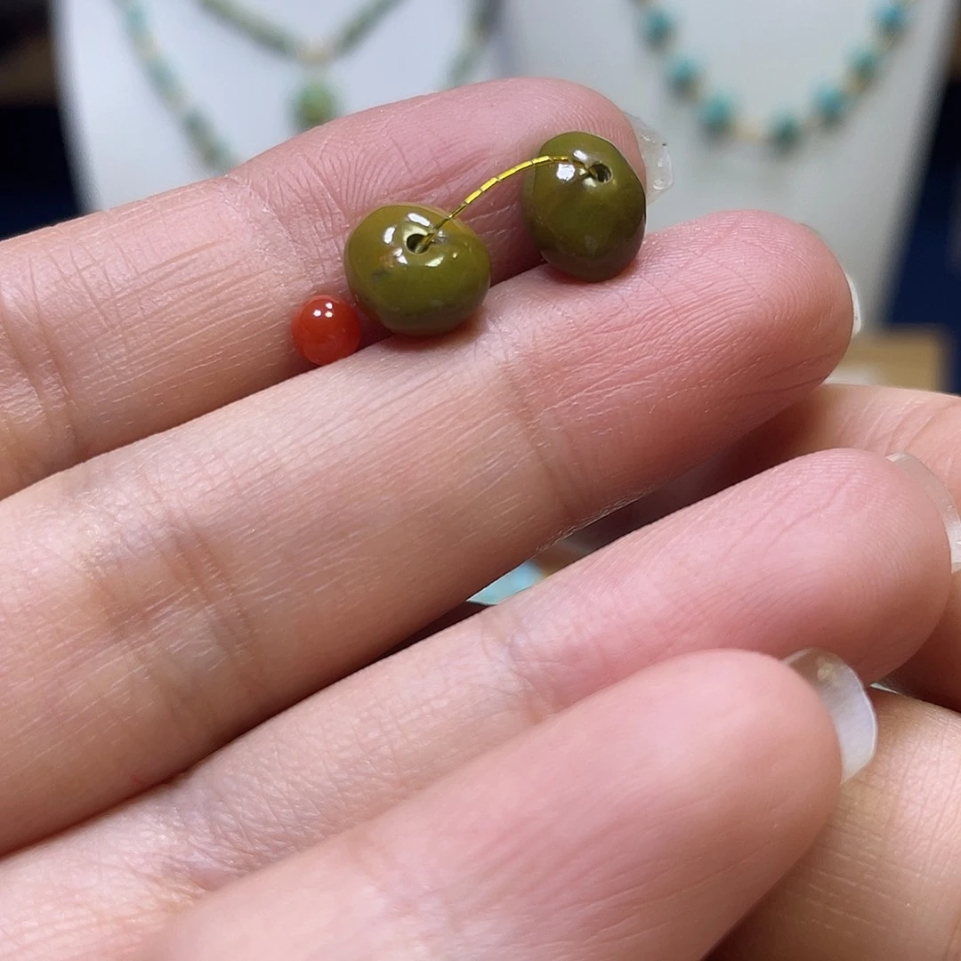 南红玛瑙未镶嵌糖豆