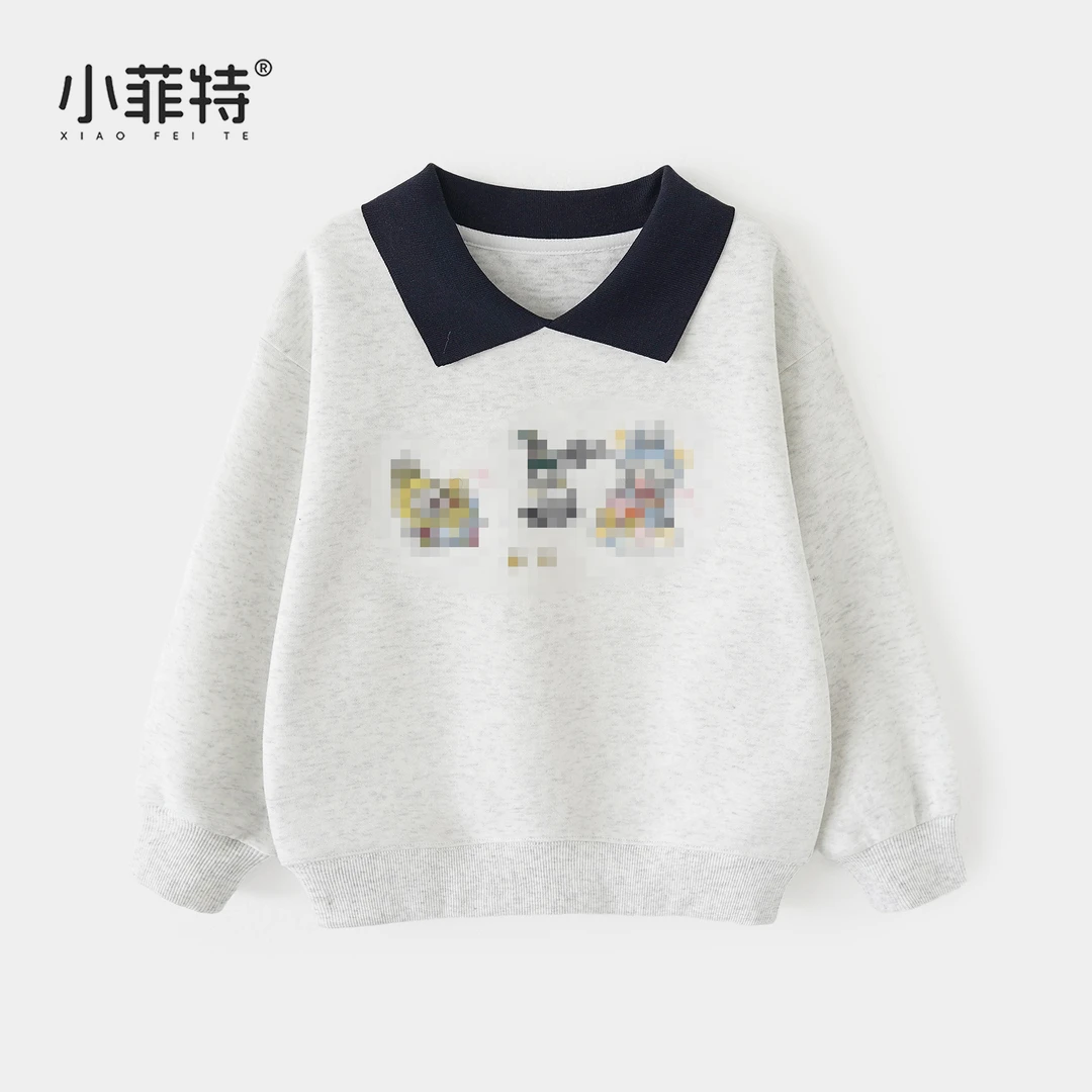 小菲特女童秋装新款polo领卫衣中大童休闲上衣儿童衣服YNYQ55577