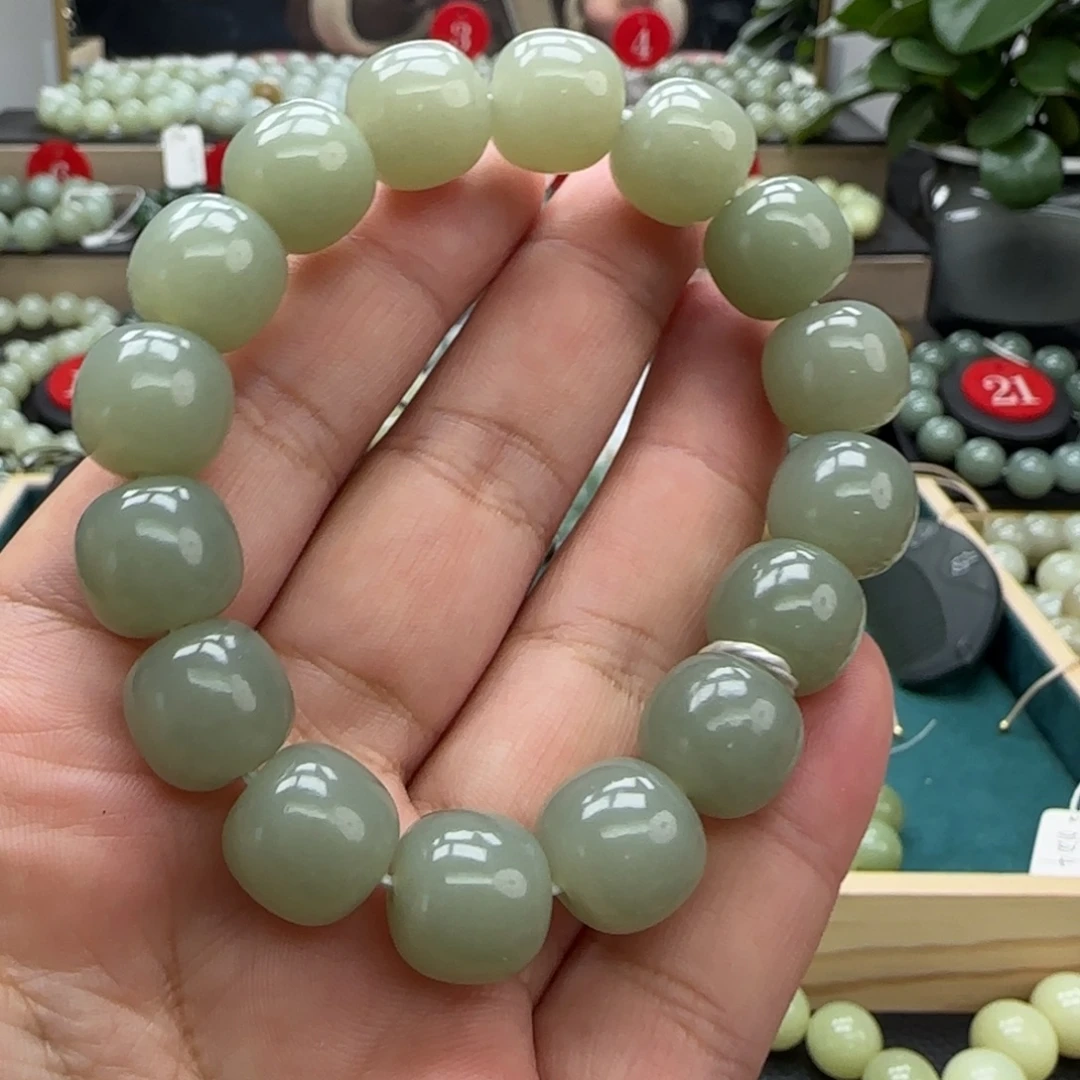 和田玉未镶嵌手链13