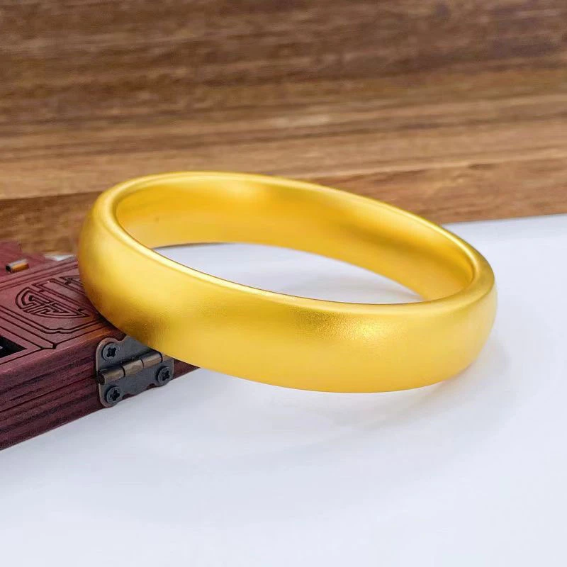 足银手镯 足银轮胎宽版磨砂手工约手镯12mm大克重宽条不掉色手镯