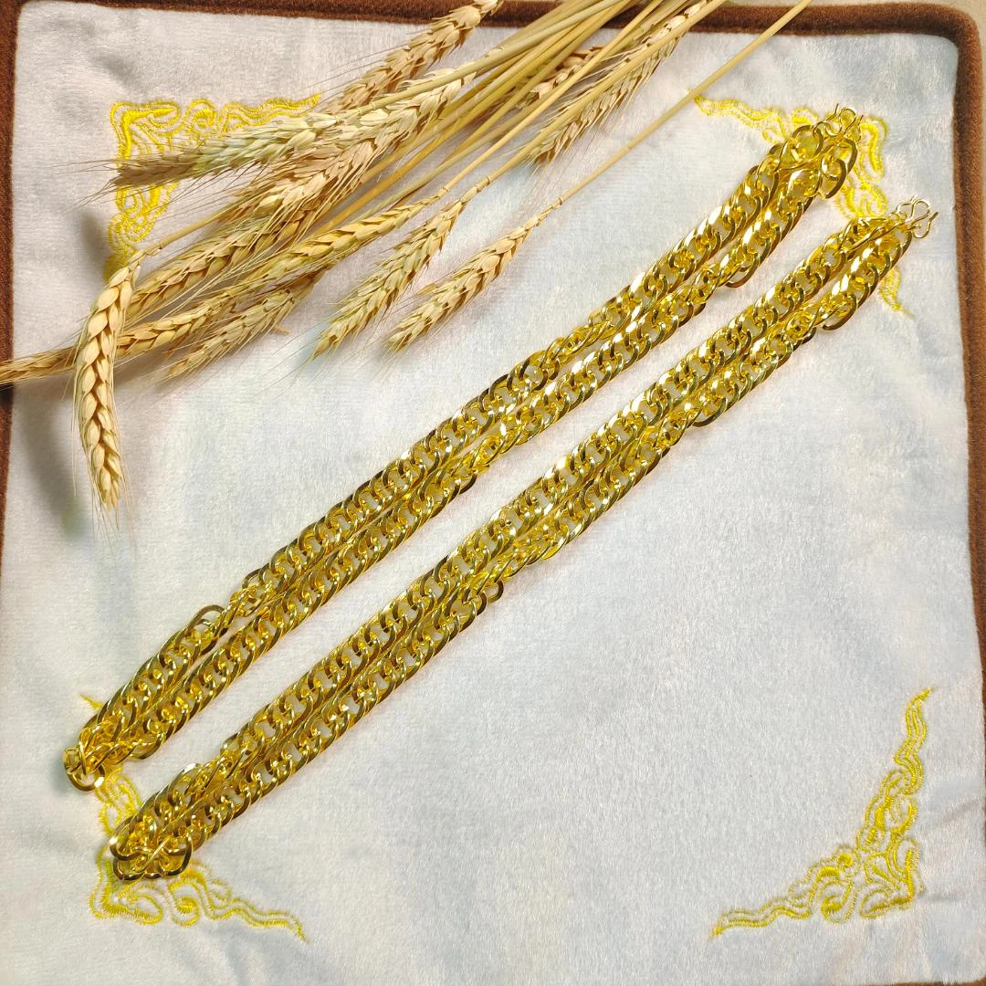 24-KK986时尚霸气精品古巴黄色项链